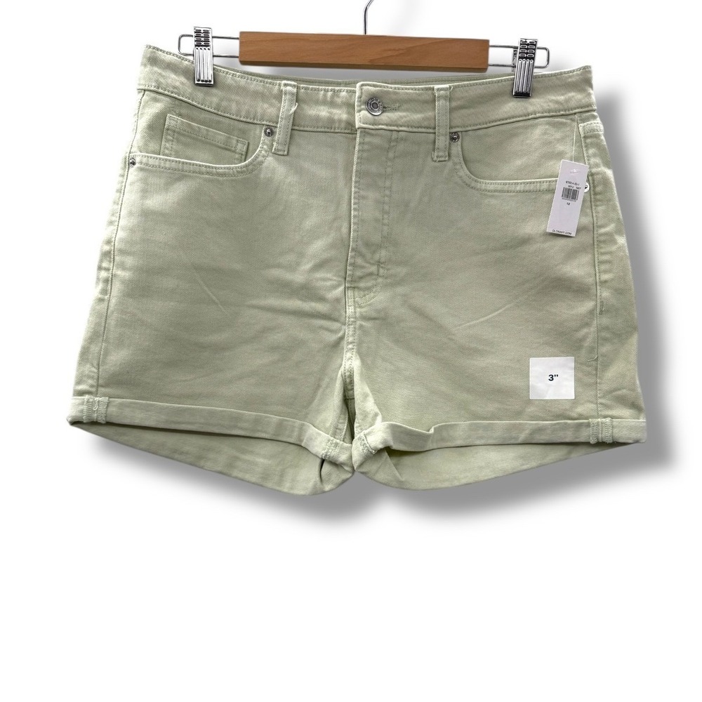 Old Navy NWT OG High Rise Shorts Women's Size 12 Green 3"‎ Inseam Summer Casual
